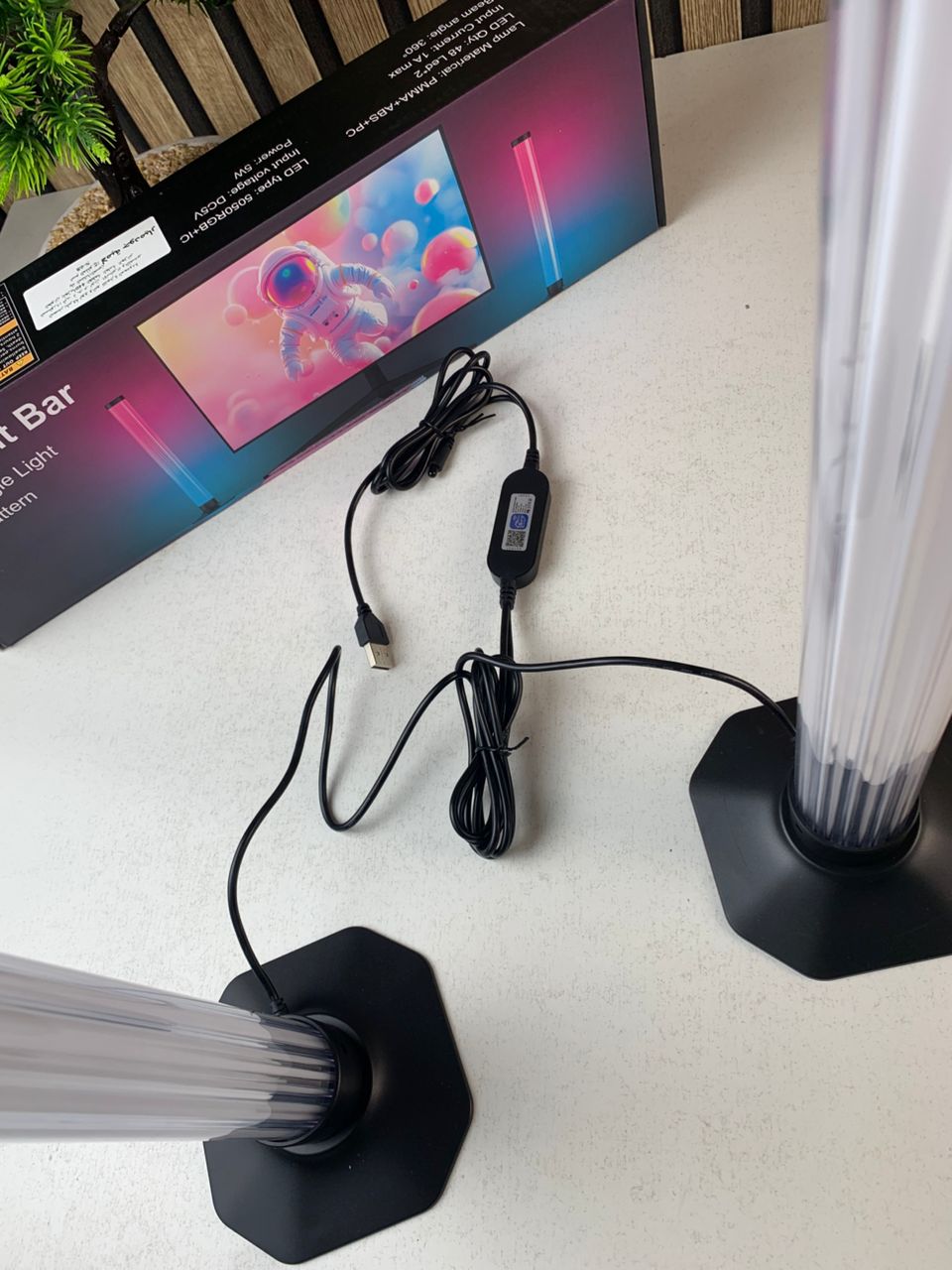 Lampes d’ambiance 2Pcs LED RVB Smart 360° avec plusieurs modes et synchronisation de la musique - Électronique - صورة حقيقية 9