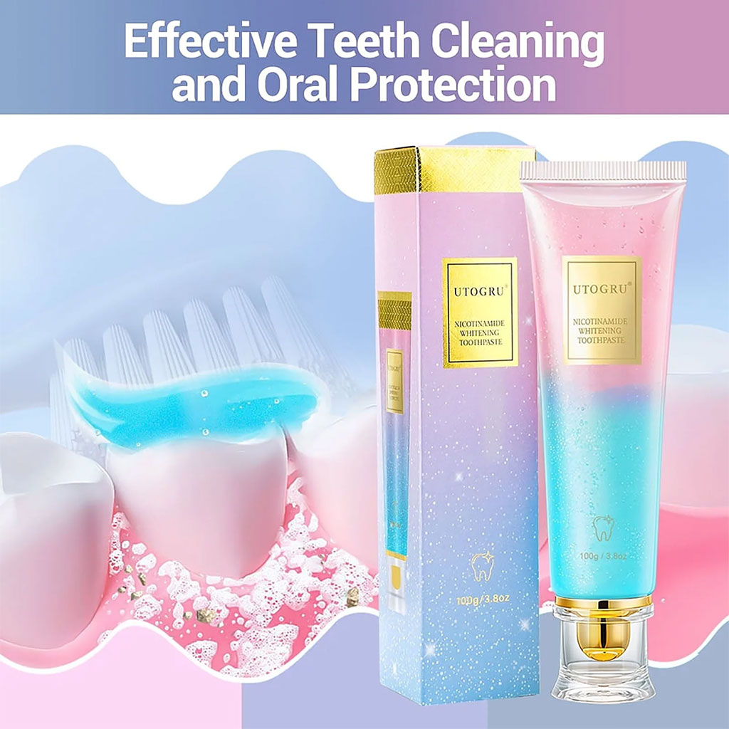 Dentifrice blanchissant à la niacinamide UTOGRU Triple action blanchissante – معجون تبييض الأسنان - Soins et Beauté - صورة 3