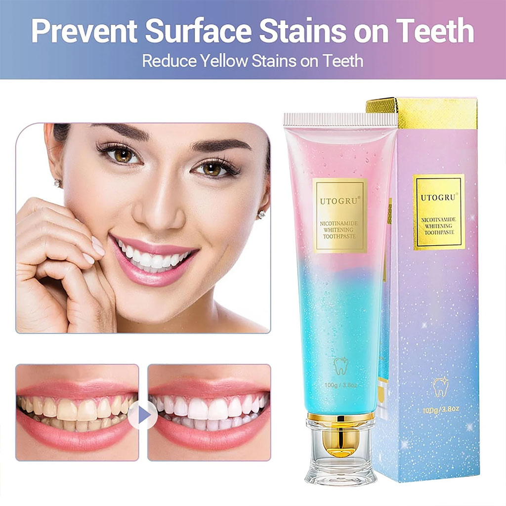 Dentifrice blanchissant à la niacinamide UTOGRU Triple action blanchissante – معجون تبييض الأسنان - Soins et Beauté - صورة 5