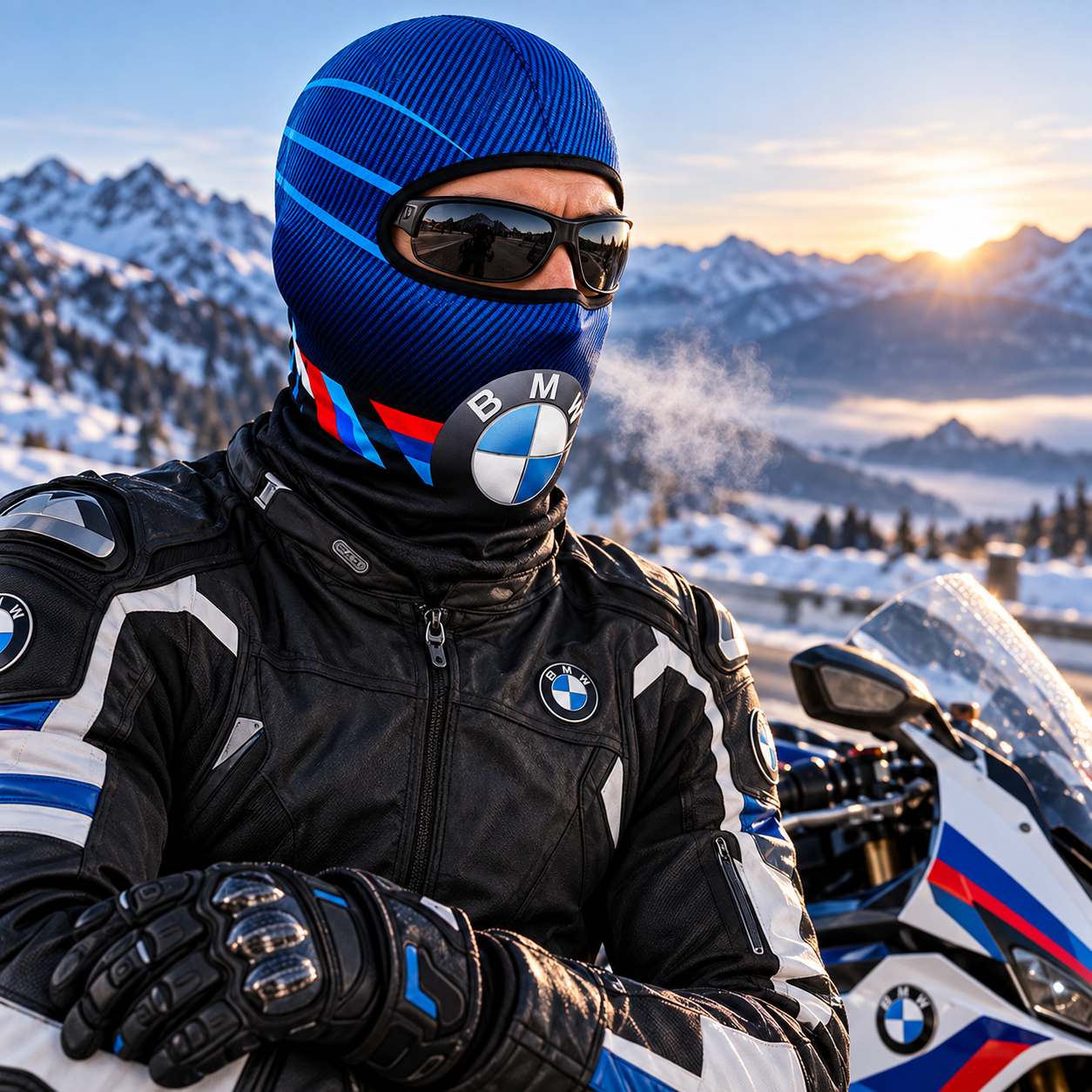 Cagoule Moto Thermique Balaclava BMW - قناع واقي وجه كامل حراري للدراجات النارية