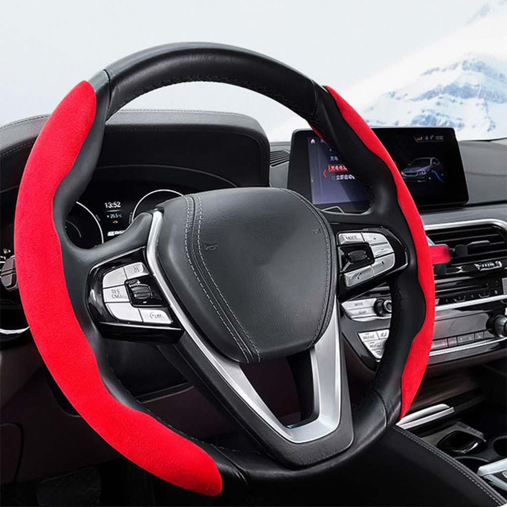 Housse de volant séparée tissue alcantara antidérapant – غطاء عجلة القيادة - Accessoires Auto/Moto - صورة 4