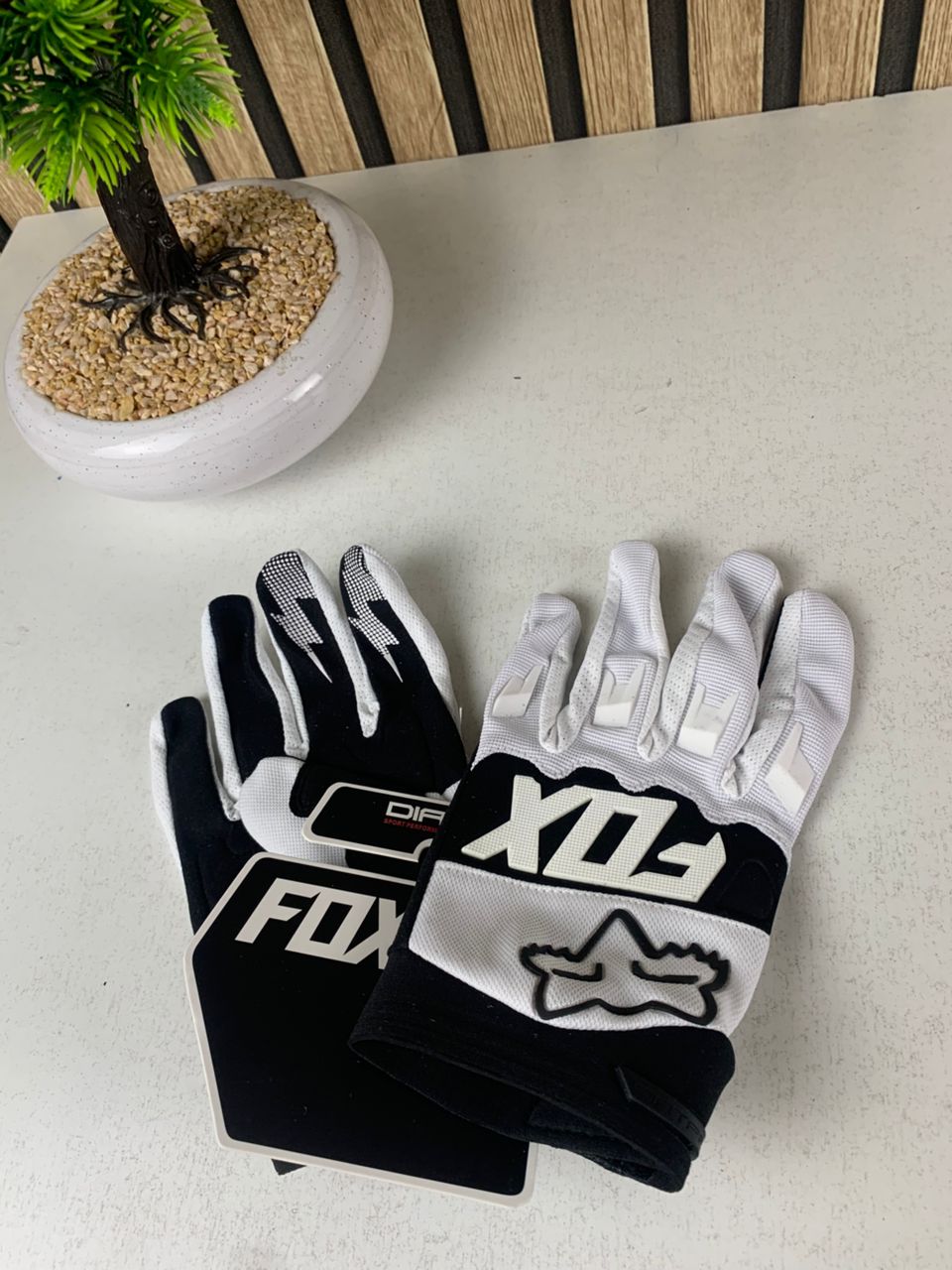 Gants Fox Racing pour motocross, tactiles – قفازات فوكس ريسينغ للدراجات النارية - Accessoires Auto/Moto - صورة حقيقية 2