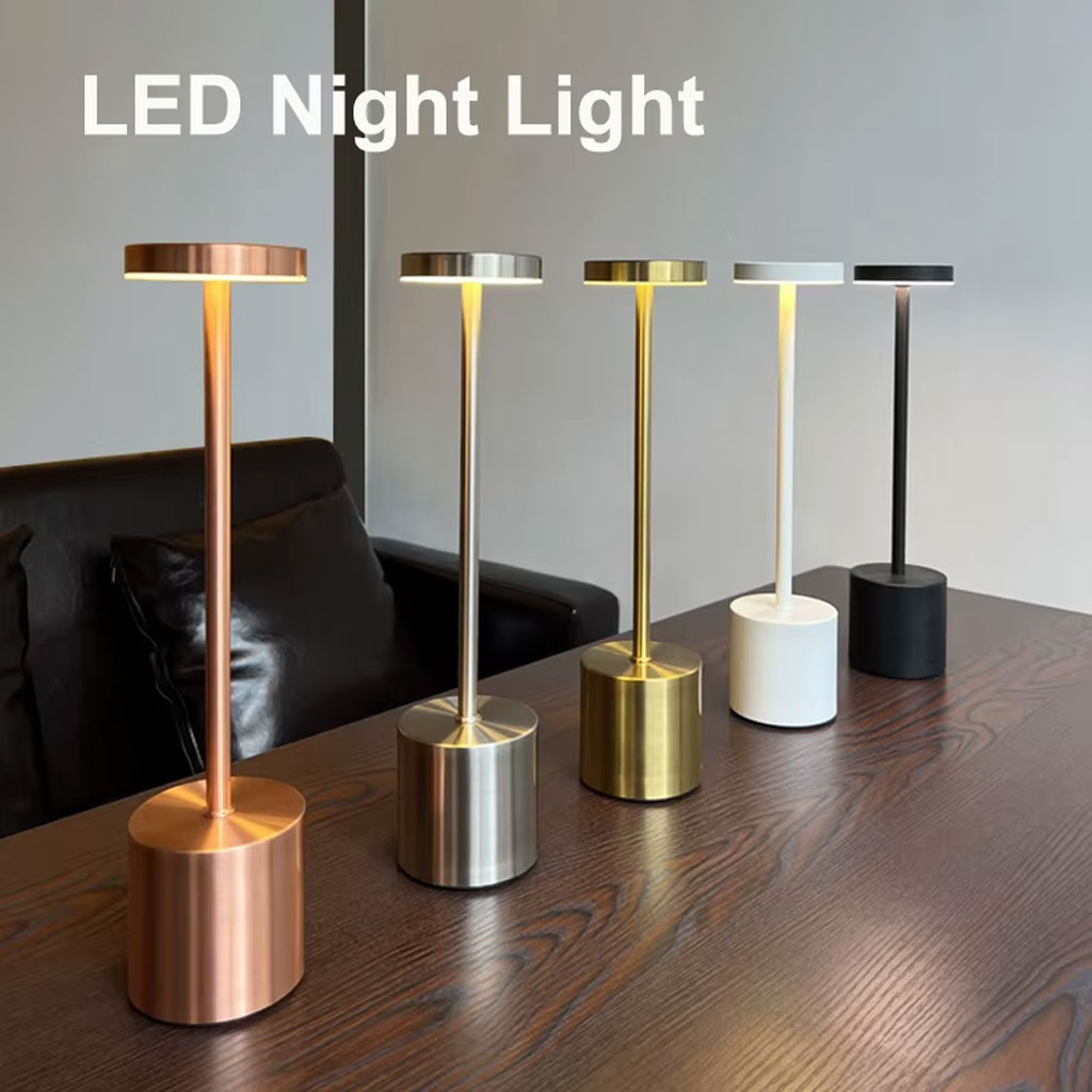 Lampe de table LED tactile rechargeable 3 couleurs design classique - مصباح ديكور بعدة درجات ضوئية - Décoration - صورة 3