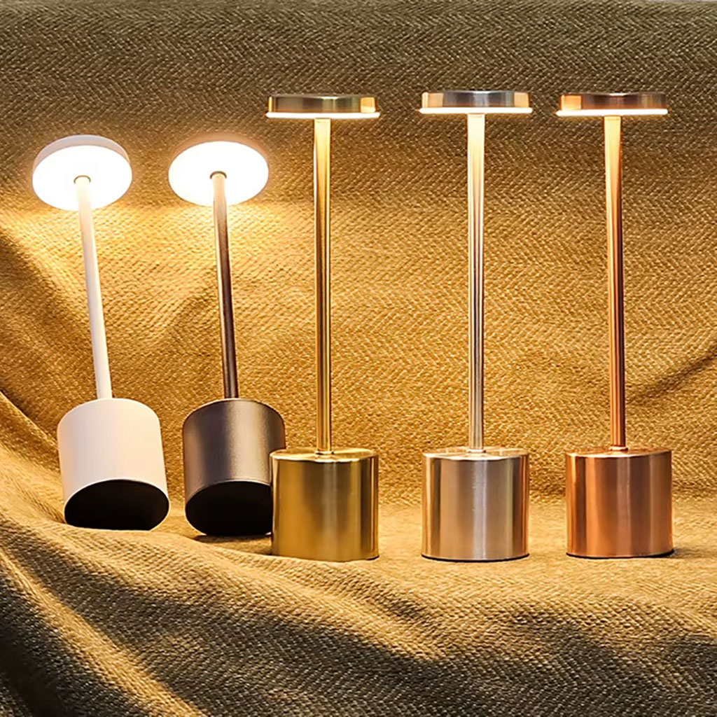 Lampe de table LED tactile rechargeable 3 couleurs design classique - مصباح ديكور بعدة درجات ضوئية - Décoration - صورة 4