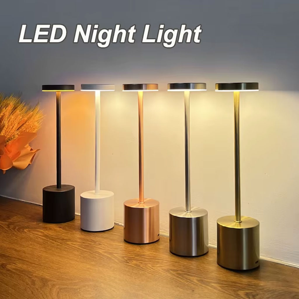 Lampe de table LED tactile rechargeable 3 couleurs design classique - مصباح ديكور بعدة درجات ضوئية - Décoration - صورة 5