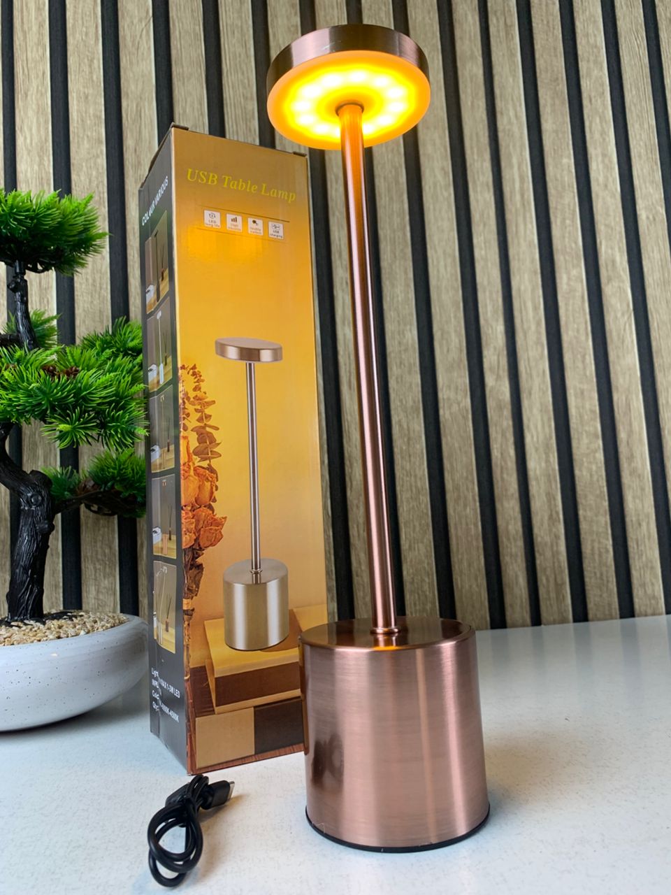 Lampe de table LED tactile rechargeable 3 couleurs design classique - مصباح ديكور بعدة درجات ضوئية - Décoration - صورة 9