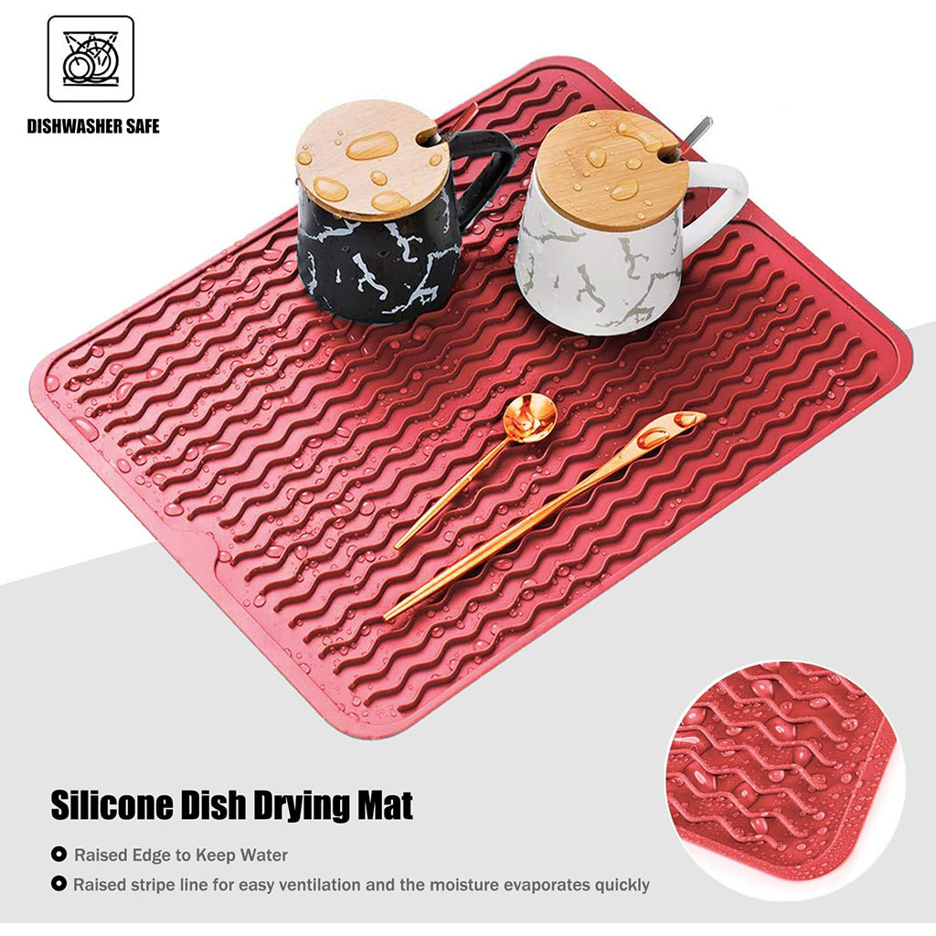 Tapis de Séchage en Silicone Souple et Flexible pour Cuisine – بساط تقطير الأواني - Cuisine - صورة 6