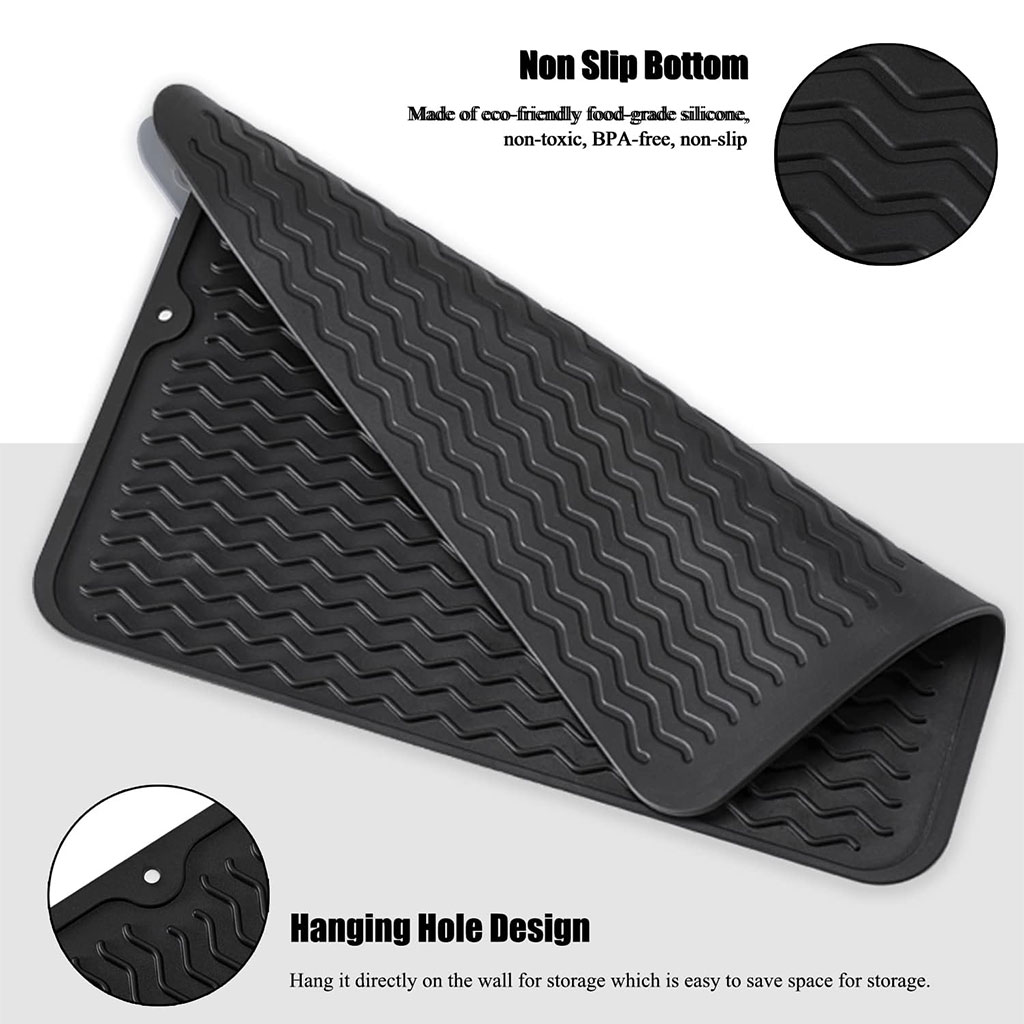 Tapis de Séchage en Silicone Souple et Flexible pour Cuisine – بساط تقطير الأواني - Cuisine - صورة 7