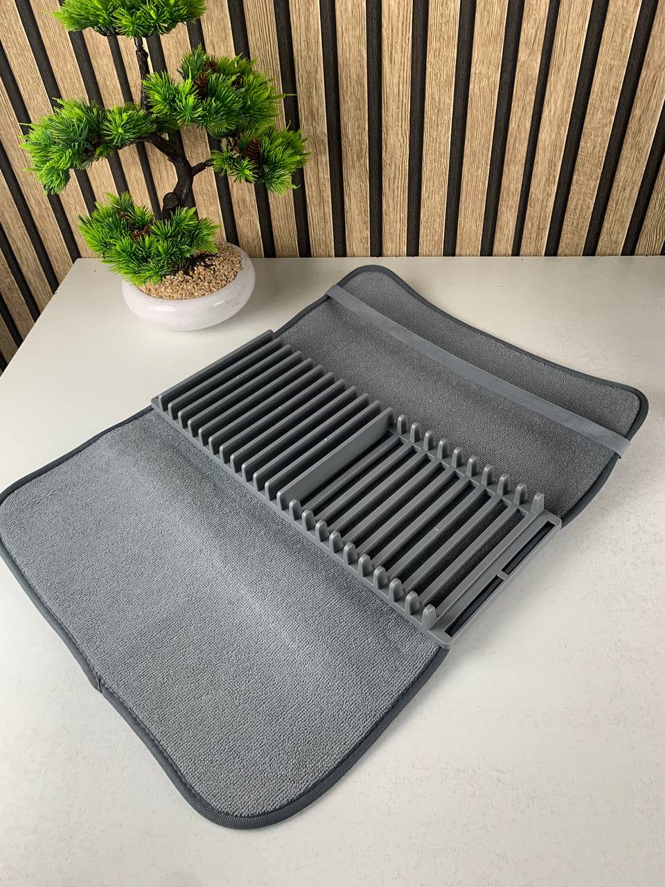 Serviette absorbant en fibres microscopiques avec une base amovible pour vaisselles – منشفة تنشيف و تجفيف الأواني - Cuisine - صورة حقيقية 8