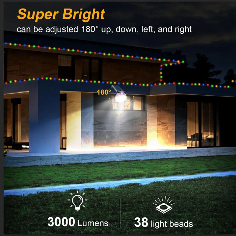 Lampe murale solaire avec détecteur de mouvement et guirlande lumineuse – مصباح خارجي بالطاقة الشمسية - Électronique - صورة 7