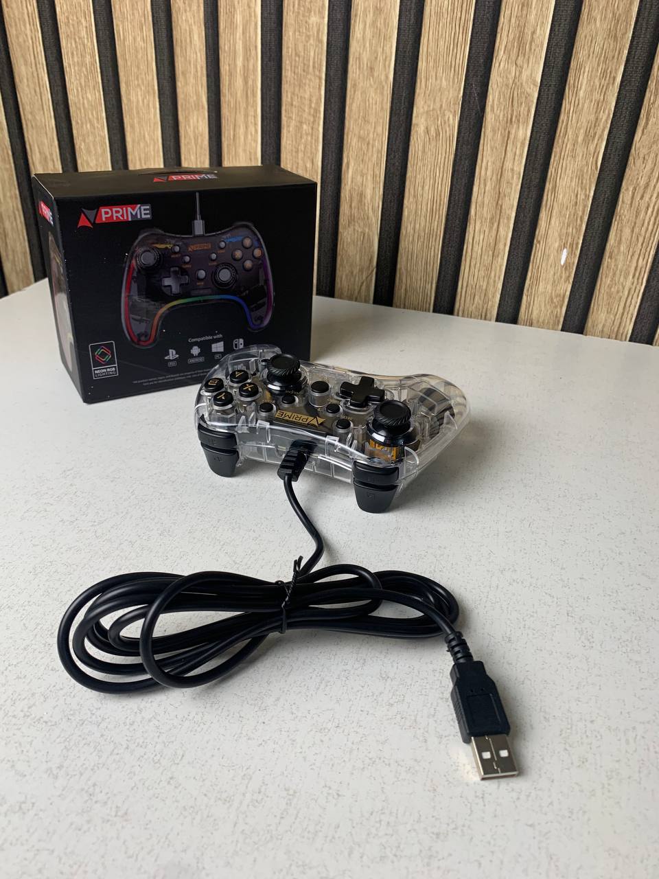 Manette de Jeu Filaire avec Éclairage Néon RGB PG-002W - Jouet & Gaming - صورة 7