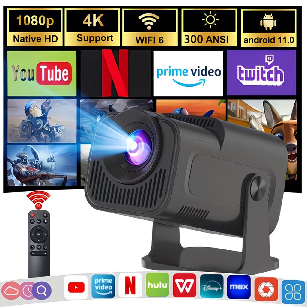 Projecteur portable Full HD HY300 Android 11 WiFi6 et Bluetooth 5.0 - جهاز عرض ذكي - Électronique - صورة 3