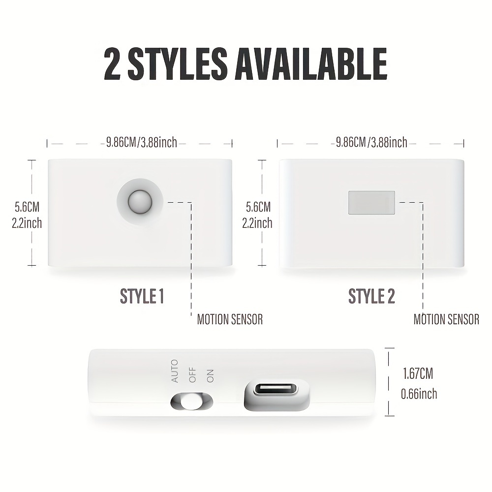 Smart Applique murale LED intelligente à détecteur de mouvement rechargeable 2Pcs - طقم مصباحين لإضاءة الممرات - Maison - صورة 8