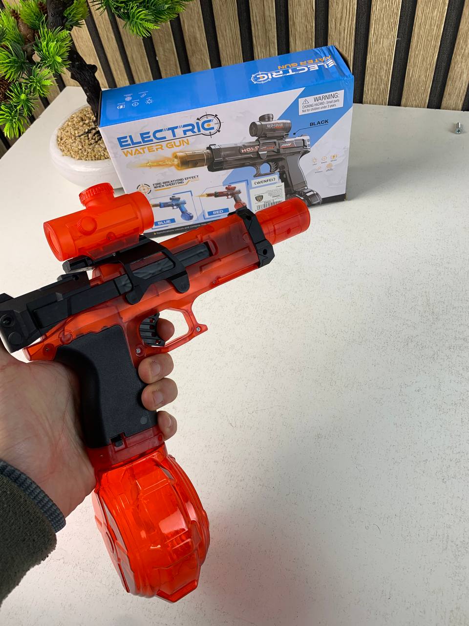 Pistolet à Eau Electrique 320 ML avec Effets Lumineux - مسدس مائي أوتوماتيكي - Jouet & Gaming - صورة حقيقية 9