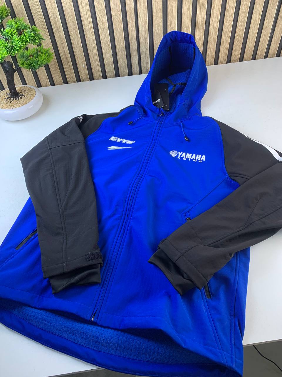 Veste Yamaha Racing Softshell Edition Black à Capuche Unisexe - سترة ياماها جودة عالية - Accessoires Auto/Moto - صورة حقيقية 6