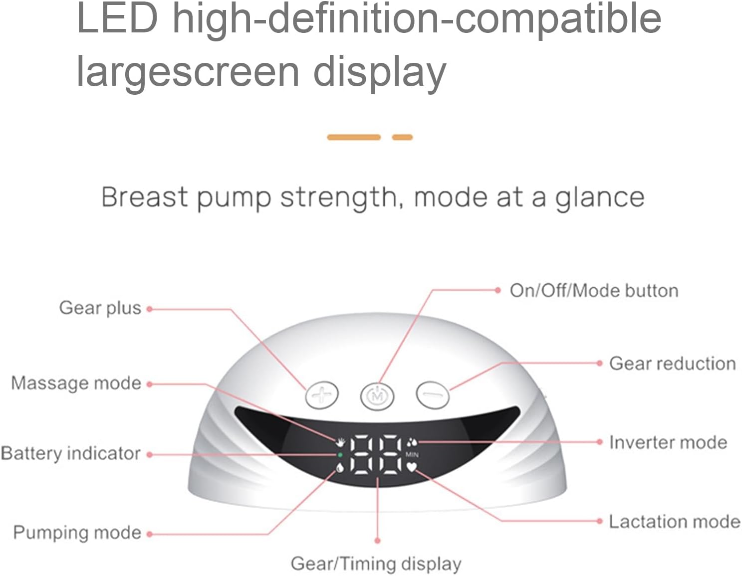 Tire Lait Electrique Mains Libres MY-375 4 Modes 12 Niveaux - جهاز إستخراج الحليب - Maternité - صورة 4