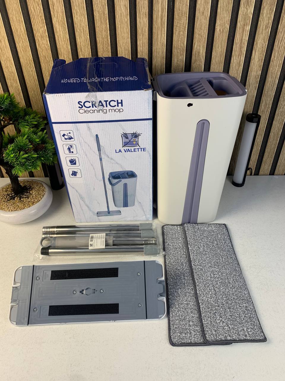 Balai-serpillère plat avec seau à deux compartiments et lingettes en microfibre - ممسحة مايكروفيبر مع دلو بغرفتين للفصل بين الماء النظيف - Maison - صورة 13