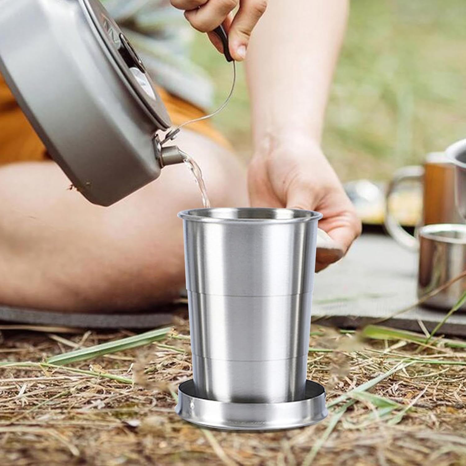 Mug de camping pratique idéal pour les boissons avec crochet de suspension - كوب مشروبات قابل للطي - Camping et Randonnée - صورة 8