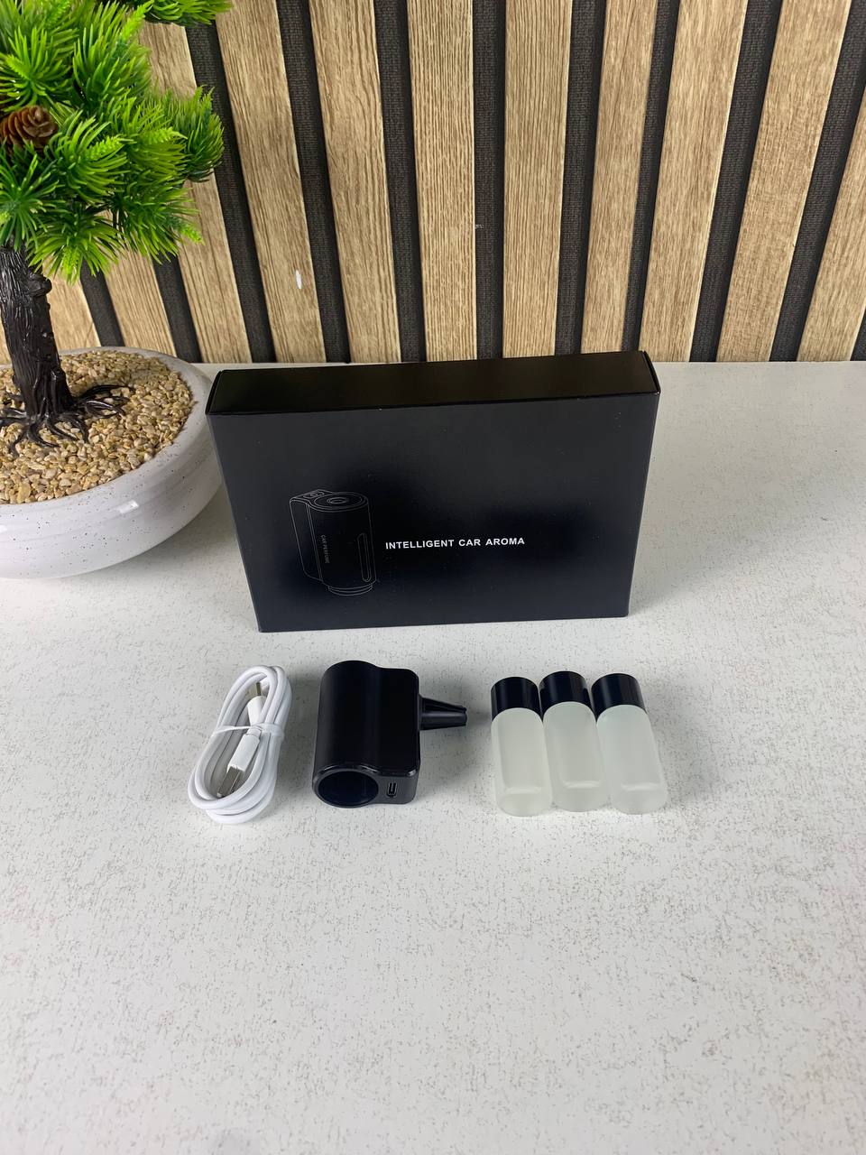 Diffuseur d'huile intelligent à clip sortie de climatisation avec 3 recharge - طقم معطر سيارة - Accessoires Auto/Moto - صورة حقيقية 14
