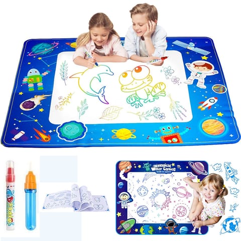 Tapis Water Canevas réutilisable et lavable pour enfants avec zone d'entraînement alphanumérique - بساط تلوين للأطفال