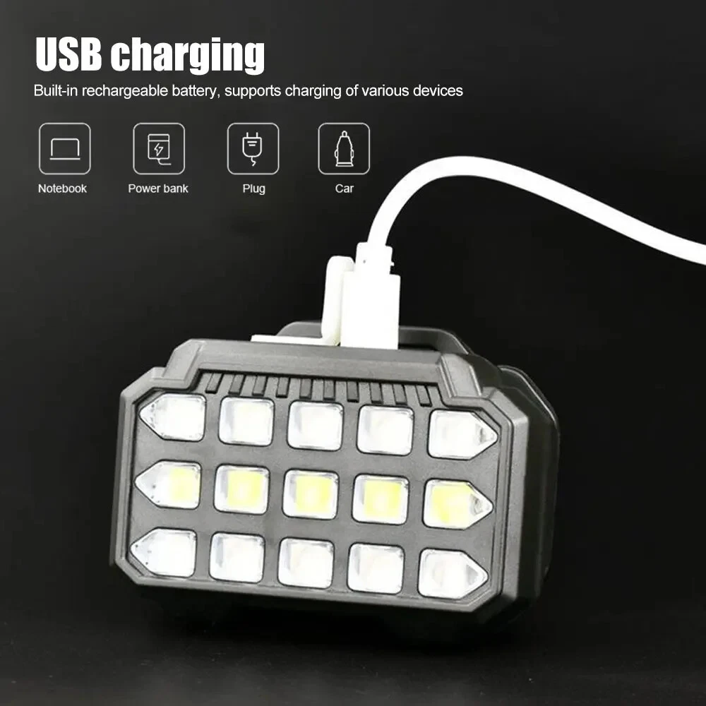 Lampe Frontale LED Rechargeable avec UV SQ-818-UV - مصباح الرأس القابل للشحن بإضاءة مزدوجة - Camping et Randonnée - صورة 9