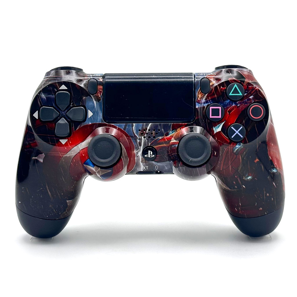 SONY DualShock Manette PS4 Sans Fil, Batterie Rechargeable (High Copy) – Edition Captain America - Jouet & Gaming - صورة 4