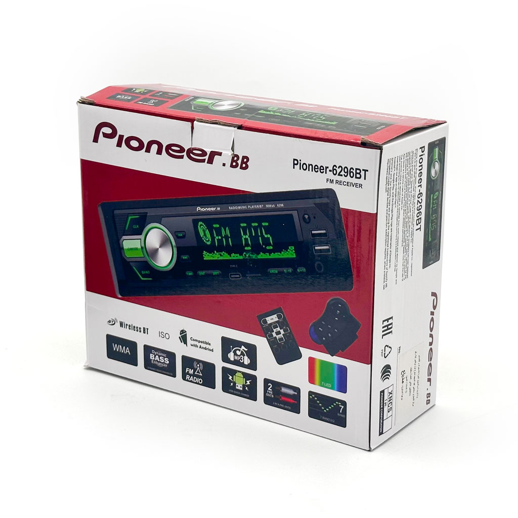 Pioneer-6296BT FM Receiver & MP3 Player pour Voitures - جهاز راديو سيارة بايونير الذكي مع بلوتوث وإضاءة - Accessoires Auto/Moto - صورة 2