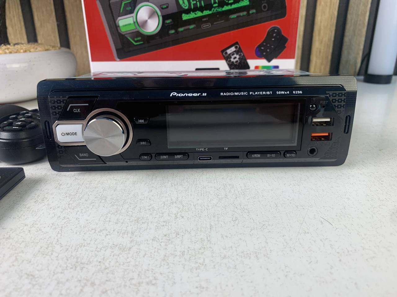 Pioneer-6296BT FM Receiver & MP3 Player pour Voitures - جهاز راديو سيارة بايونير الذكي مع بلوتوث وإضاءة - Accessoires Auto/Moto - صورة حقيقية 6