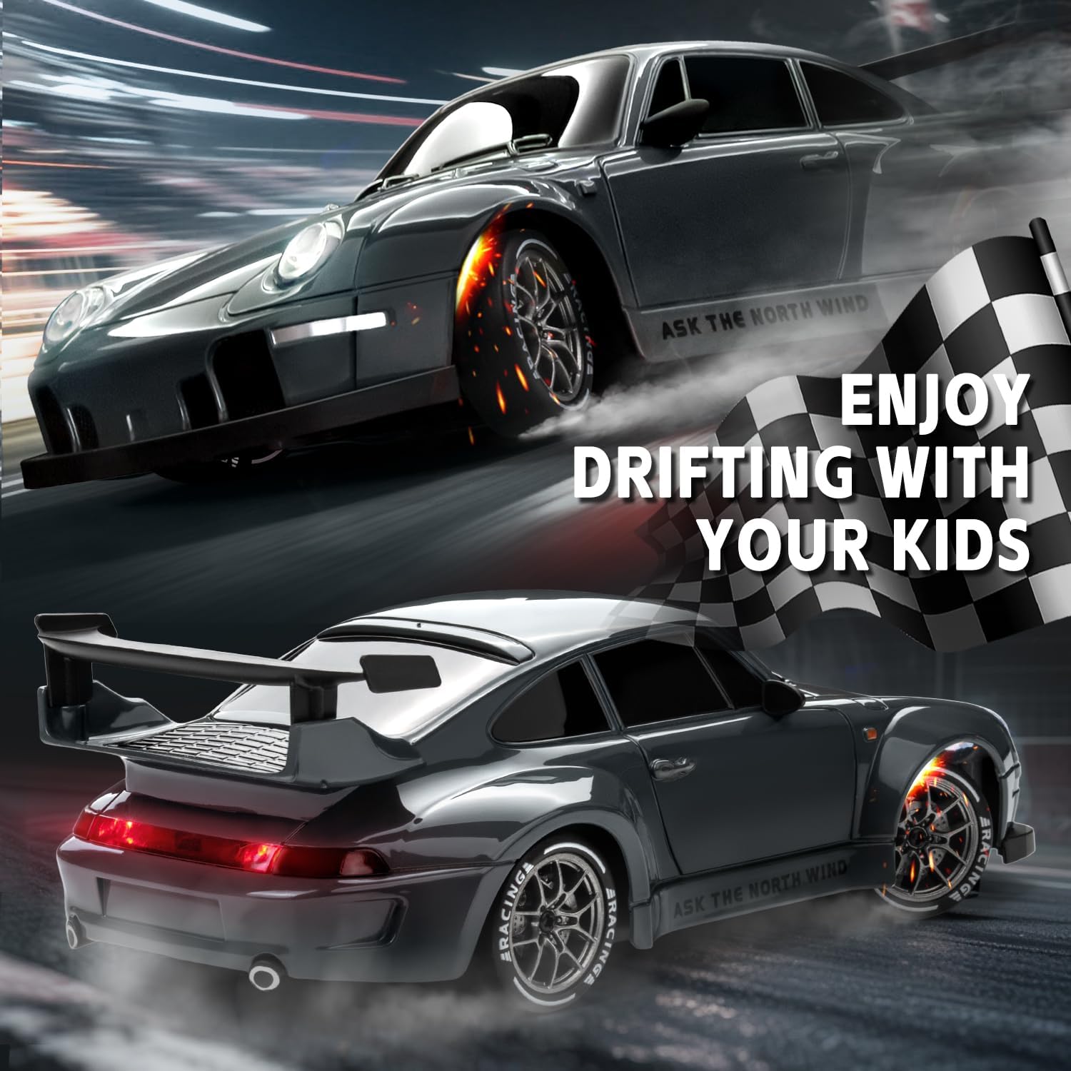 Voiture de Course RC Drift Haute Performance avec Télécommande - سيارة سباق ودرِفت احترافية بجهاز تحكم عن بعد - Jouet & Gaming - صورة 2