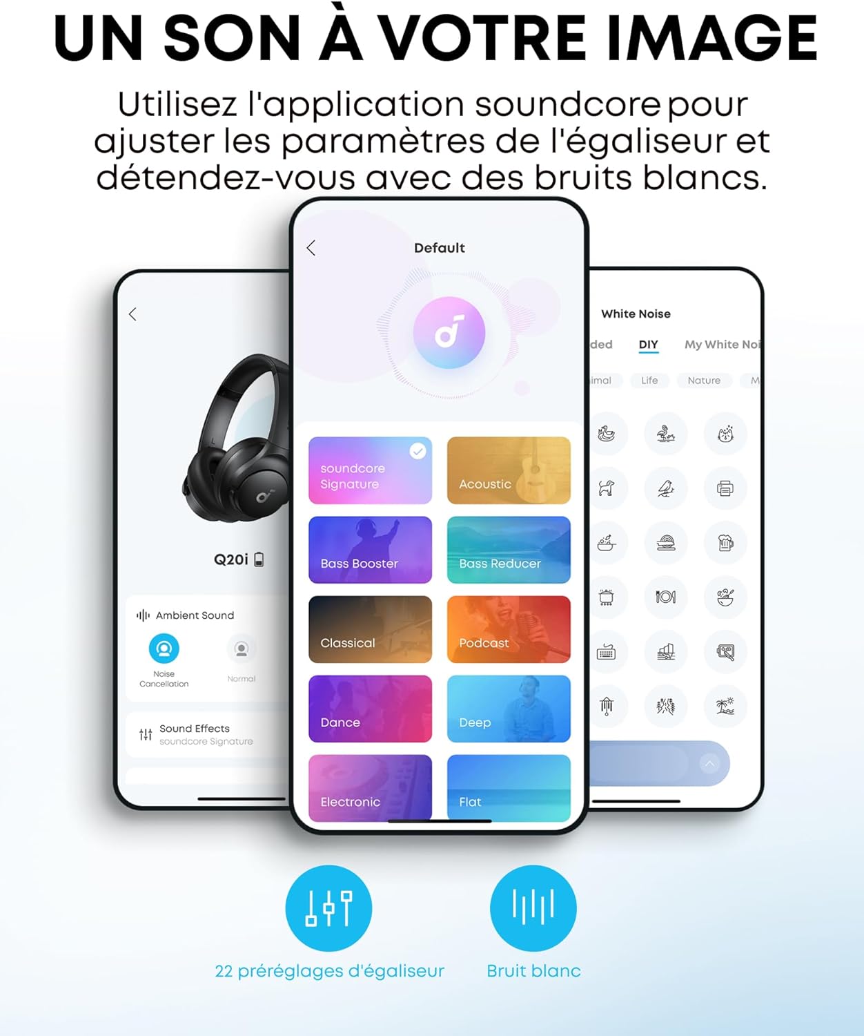 Casque Sans Fil Anker Q20i avec Réduction de Bruit Active - سماعات الرأس اللاسلكية بتقنية إلغاء الضوضاء - Électronique - صورة 5