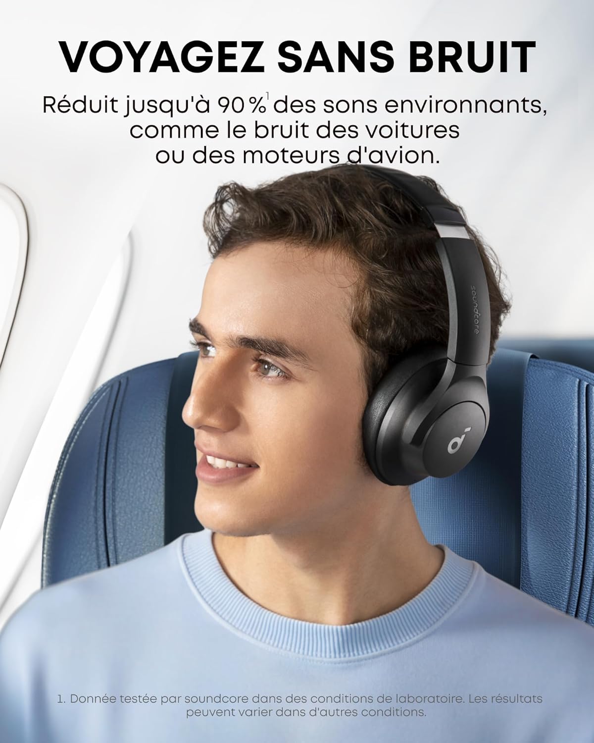 Casque Sans Fil Anker Q20i avec Réduction de Bruit Active - سماعات الرأس اللاسلكية بتقنية إلغاء الضوضاء - Électronique - صورة 7