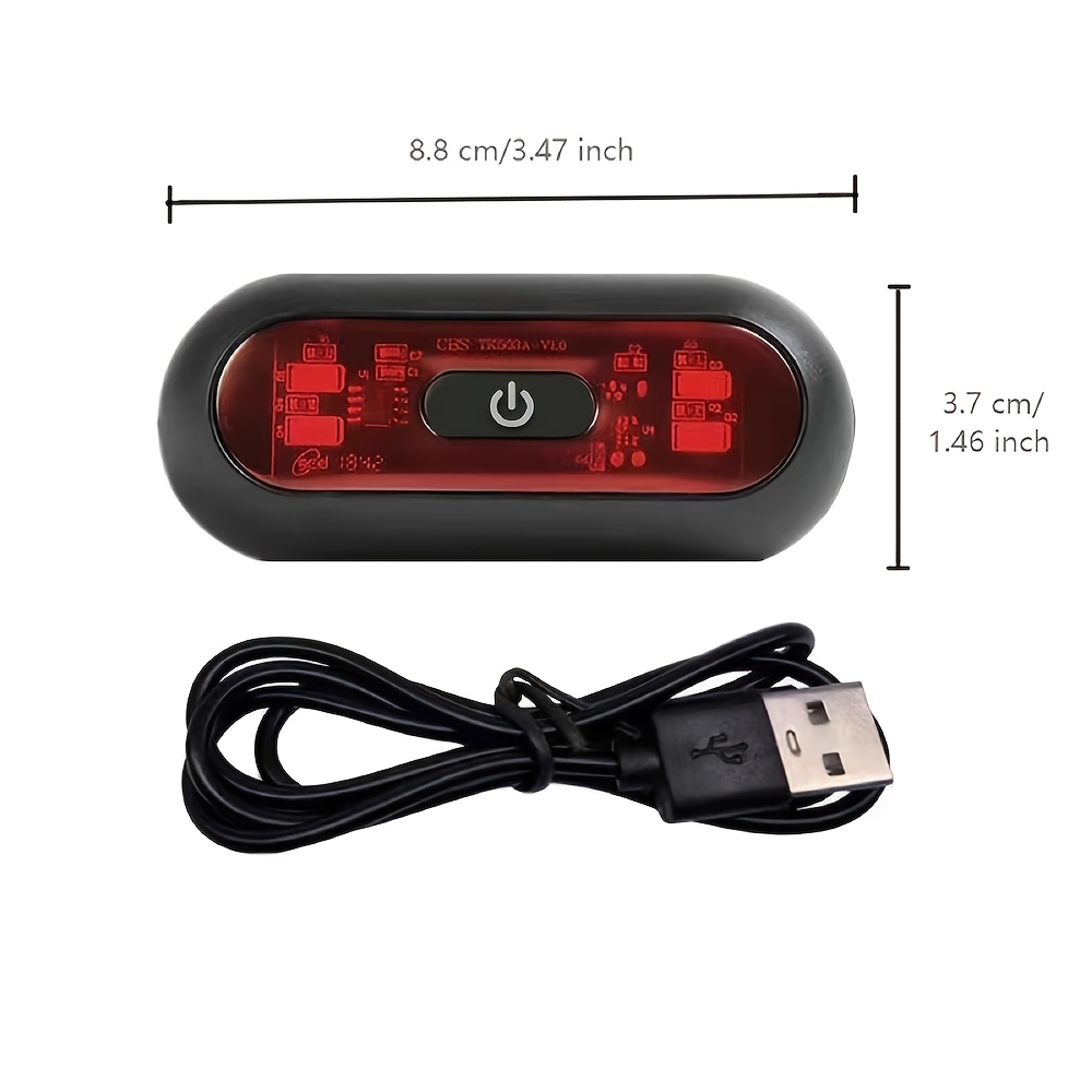 Feu arrière LED intelligent pour casque - مصباح تحذيري خلفي للخوذة للدراجات النارية - Accessoires Auto/Moto - صورة 10