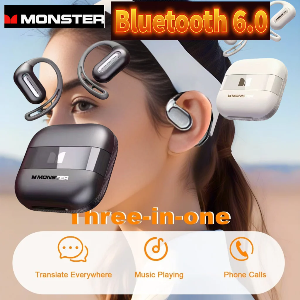 Écouteurs sans fil Monster Aura Fit GT29 Open-Back Ai Traduction - سماعات اللاسلكية بنظام الترجمة - Électronique - صورة 9
