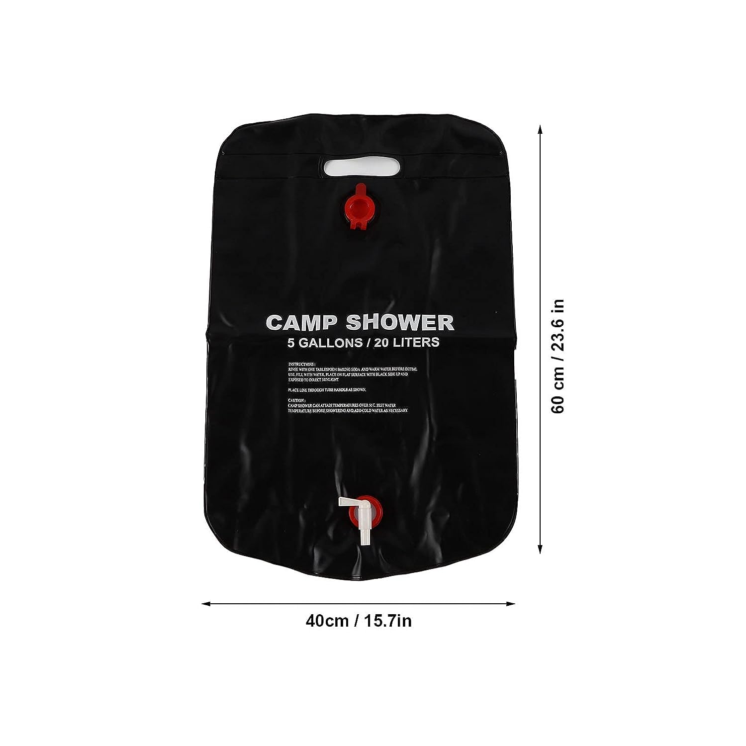 Sac de douche solaire avec pommeau de douche interchangeable 20L - حقيبة الاستحمام الشمسية المحمولة سعة 20 لتر - Camping et Randonnée - صورة 7
