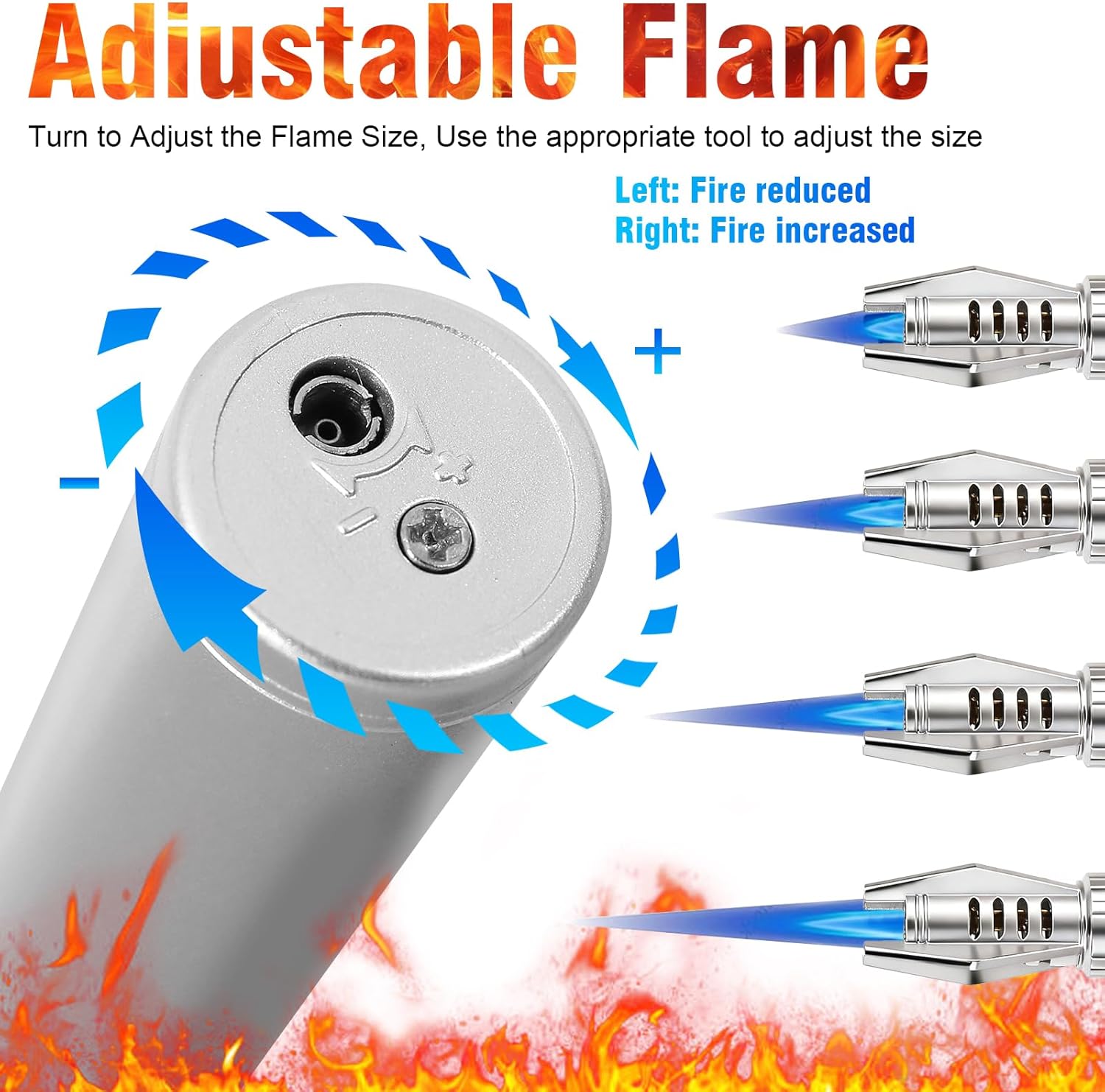 Mini Briquet Torche Professionnel à Jet Flamme - ولاعة مقاومة للرياح (1300 درجة) - Camping et Randonnée - صورة 11