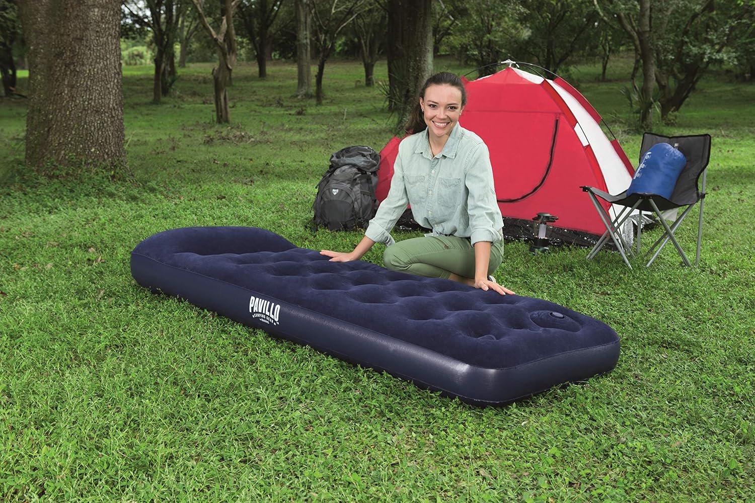 Matelas Gonflable avec Pompe à Pied Intégrée (185x76cm) - مرتبة النوم الهوائية المتطورة مع مضخة قدم مدمجة - Camping et Randonnée - صورة 3