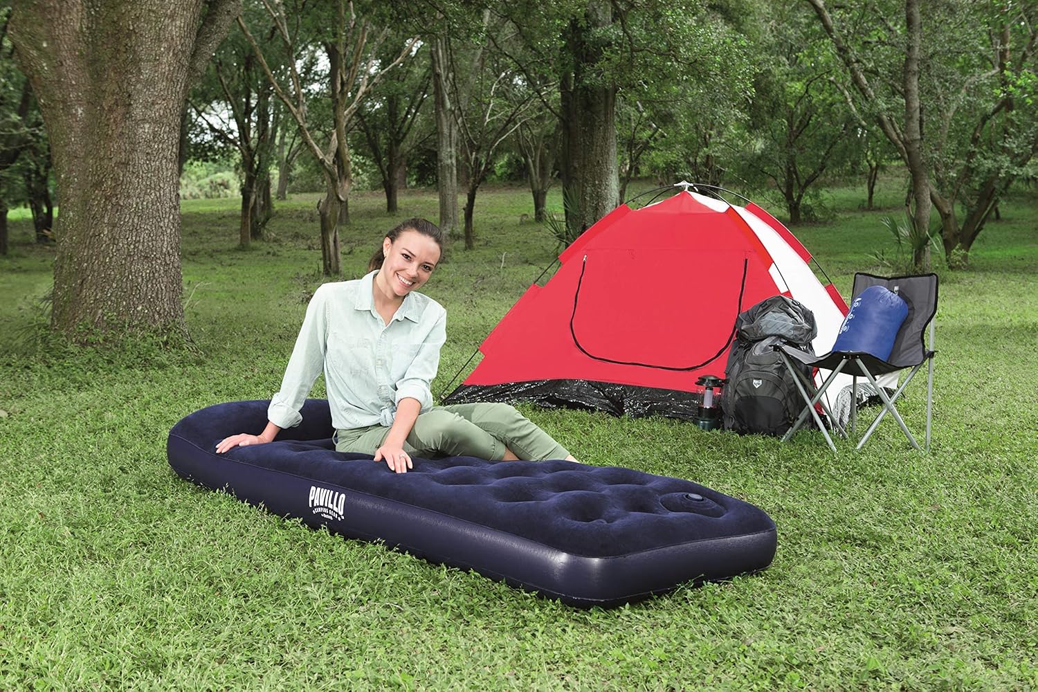 Matelas Gonflable avec Pompe à Pied Intégrée (185x76cm) - مرتبة النوم الهوائية المتطورة مع مضخة قدم مدمجة - Camping et Randonnée - صورة 4