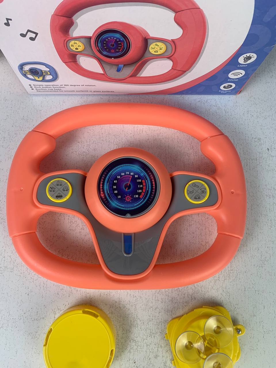 Jouet Volant Interactif pour Enfants KX3702 - لعبة مقود القيادة التفاعلية للأطفال (تعليمية وممتعة) - Jouet & Gaming - صورة حقيقية 9