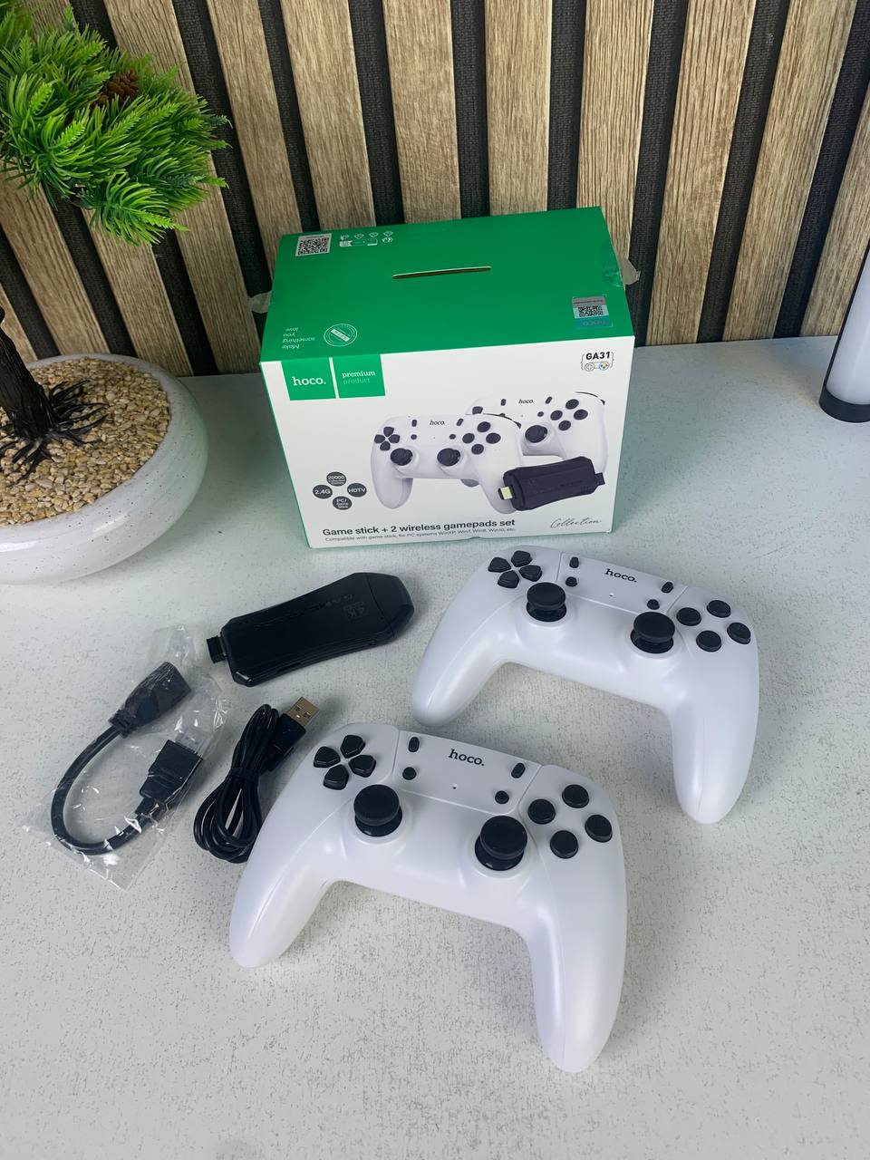 Console Rétro Hoco GA31 – 20 000 Jeux Intégrés avec 2 Manettes Sans Fil - منصة الألعاب الكلاسيكية مع يدين تحكم - Jouet & Gaming - صورة حقيقية 9