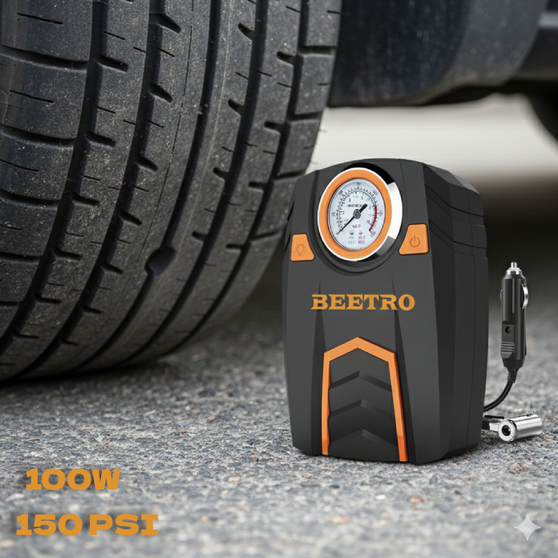 Compresseur de Voiture BEETRO BE0172 150 PSI - مضخة وضاغط الهواء للسيارات بقوة 100 واط - Accessoires Auto/Moto - صورة 2