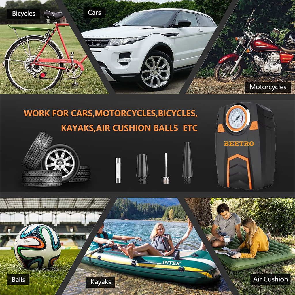Compresseur de Voiture BEETRO BE0172 150 PSI - مضخة وضاغط الهواء للسيارات بقوة 100 واط - Accessoires Auto/Moto - صورة 4