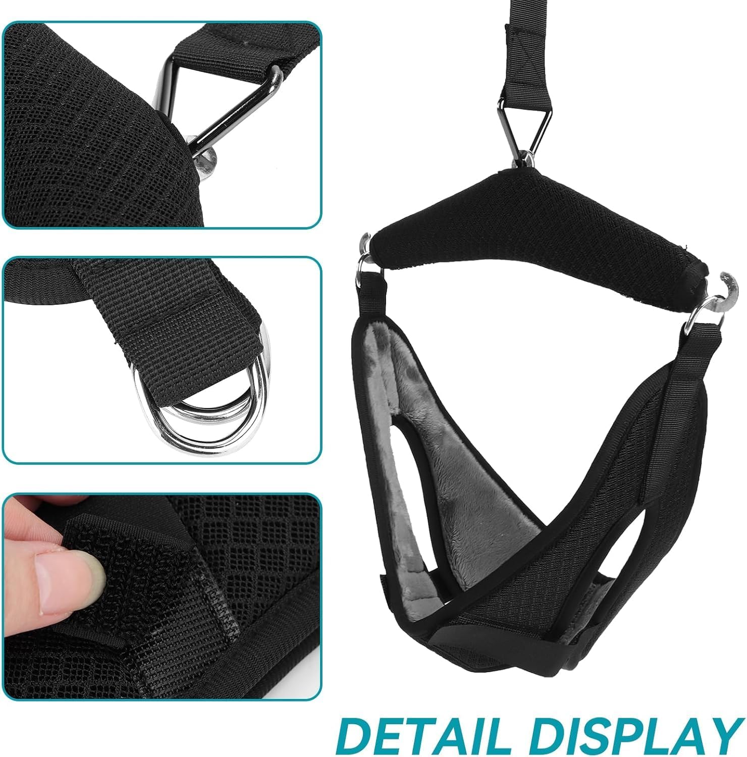 Dispositif de traction cervicale pour usage domestique à fixer sur une porte - جهاز شد وتقويم الرقبة المنزلي لتخفيف الآلام