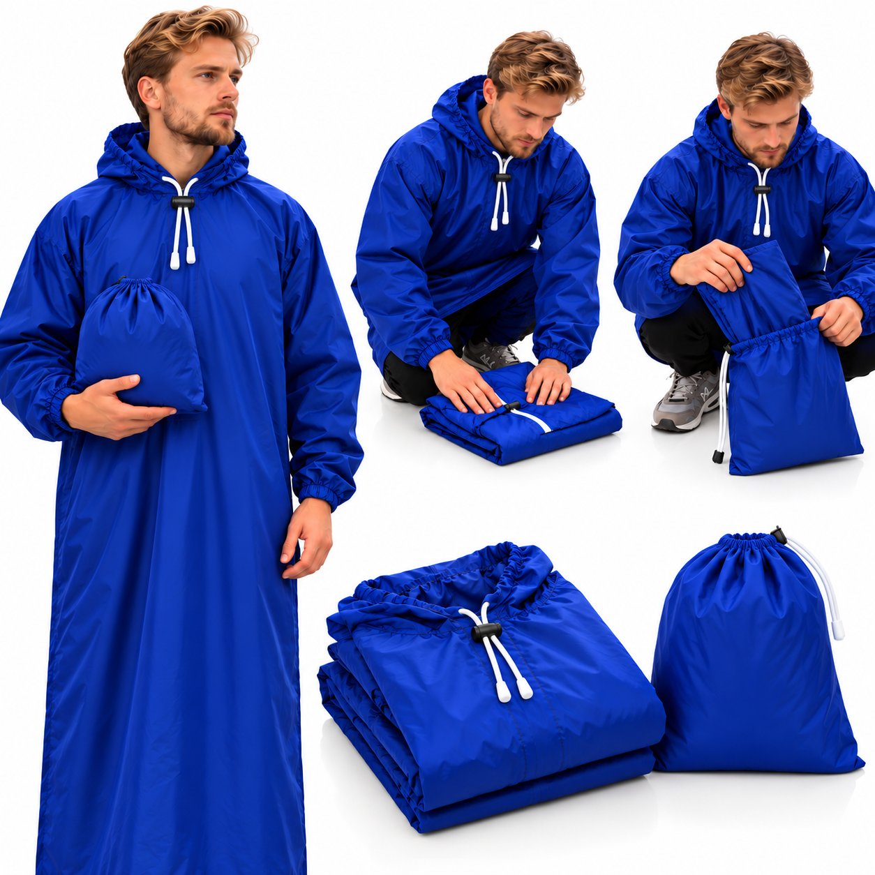 Tenue Imperméable Yamaha Racing avec Capuche Protection Complete  - معطف مطر طويل مقاوم للماء