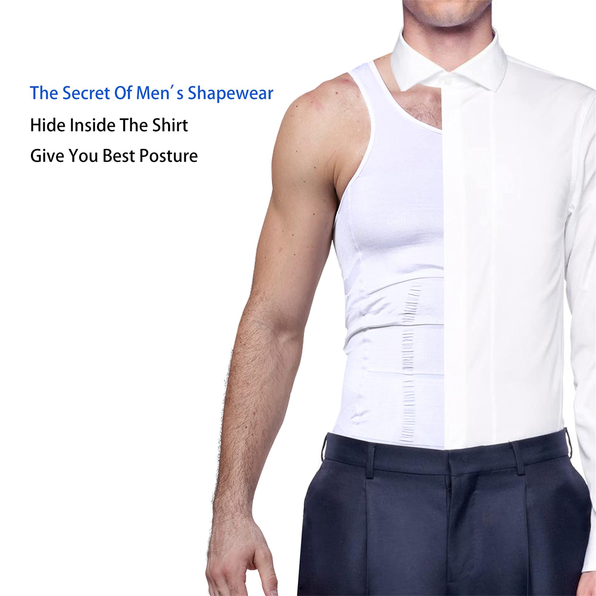 Compression Shaper Homme Anti-Gynécomastie et Amincissant - قميص ضاغط رجالي لتنحيف الجسم وإخفاء التثدي - Divers - صورة 8