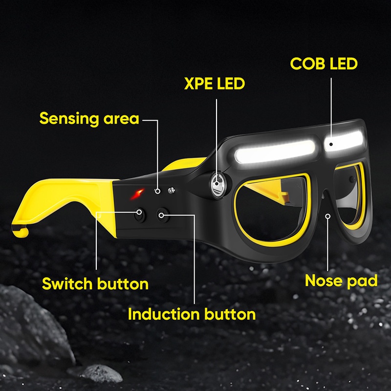 Lunettes LED Rechargeables avec Détecteur de Mouvement - قابلة للشحن مع حساس حركة LED نظارات بإضاءة - Outillage et Bricolage - صورة 7