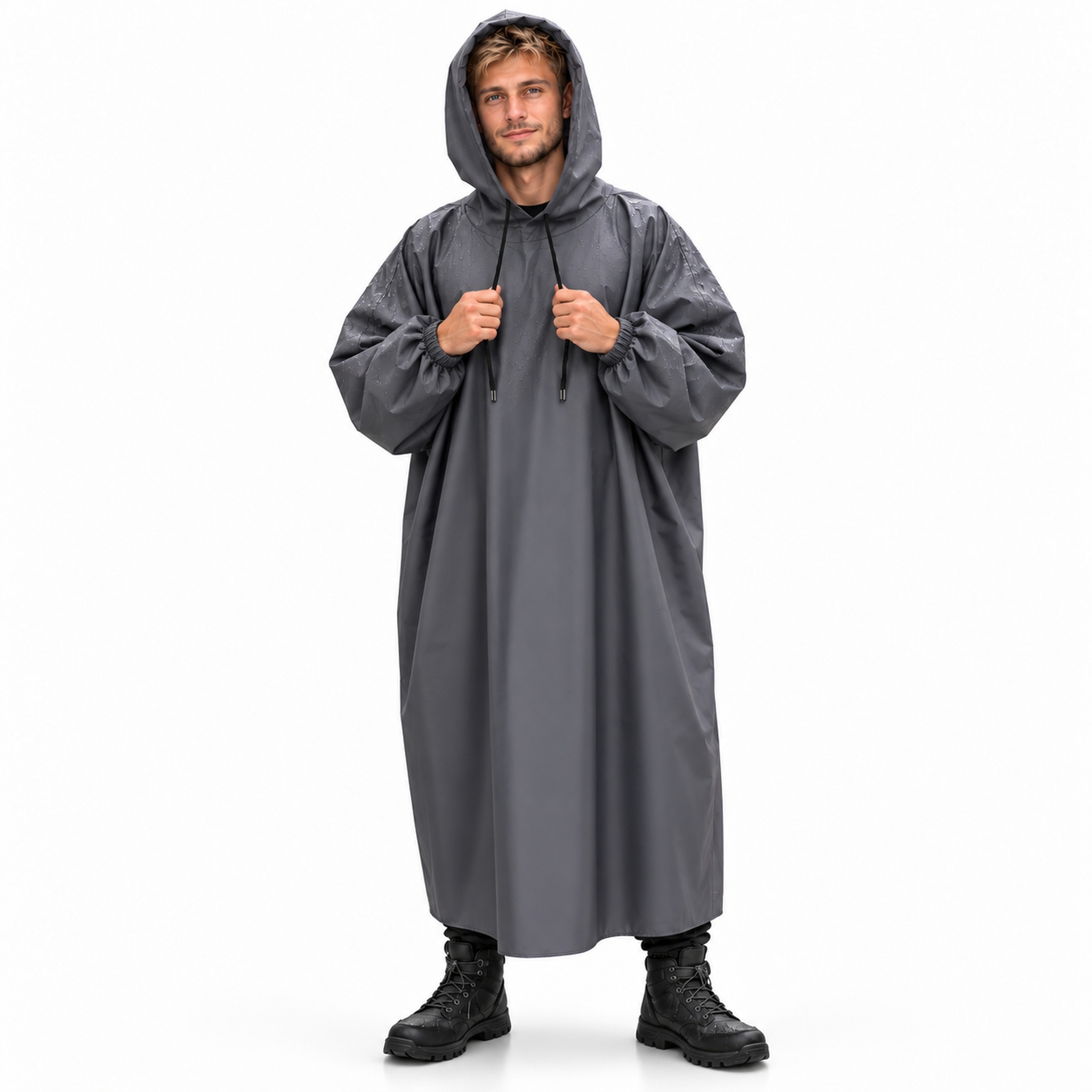 Poncho de Pluie à Capuche pour Conducteur de Vespa – معطف مطر طويل بقبعة لسائق السكوتر