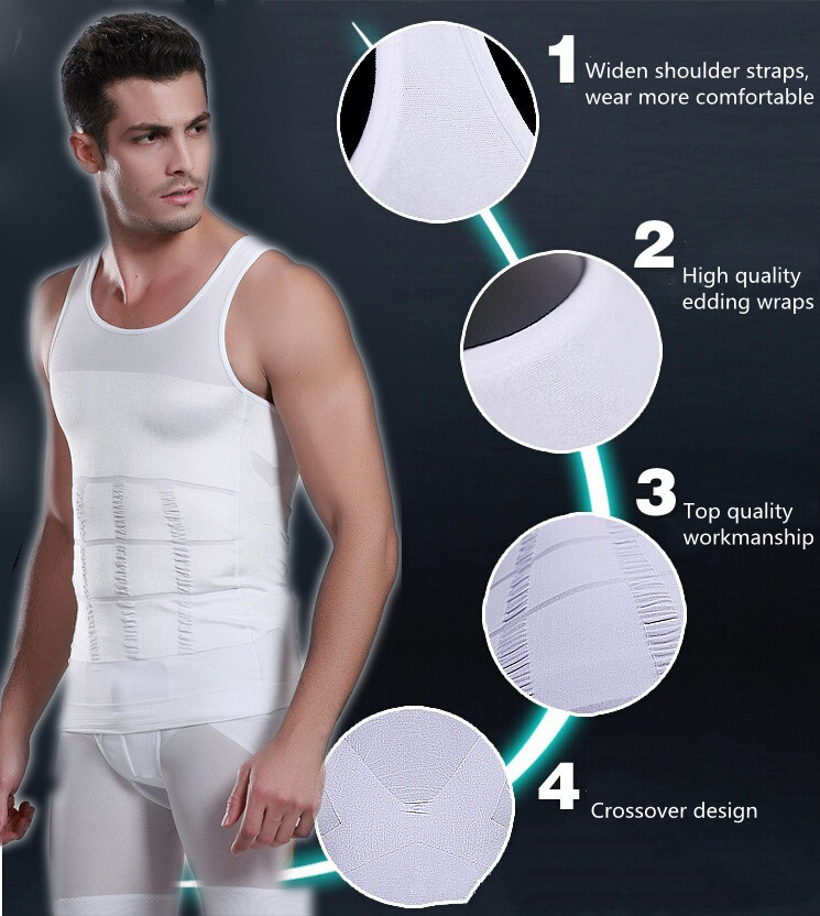 Compression Shaper Homme Anti-Gynécomastie et Amincissant - قميص ضاغط رجالي لتنحيف الجسم وإخفاء التثدي - Divers - صورة 7