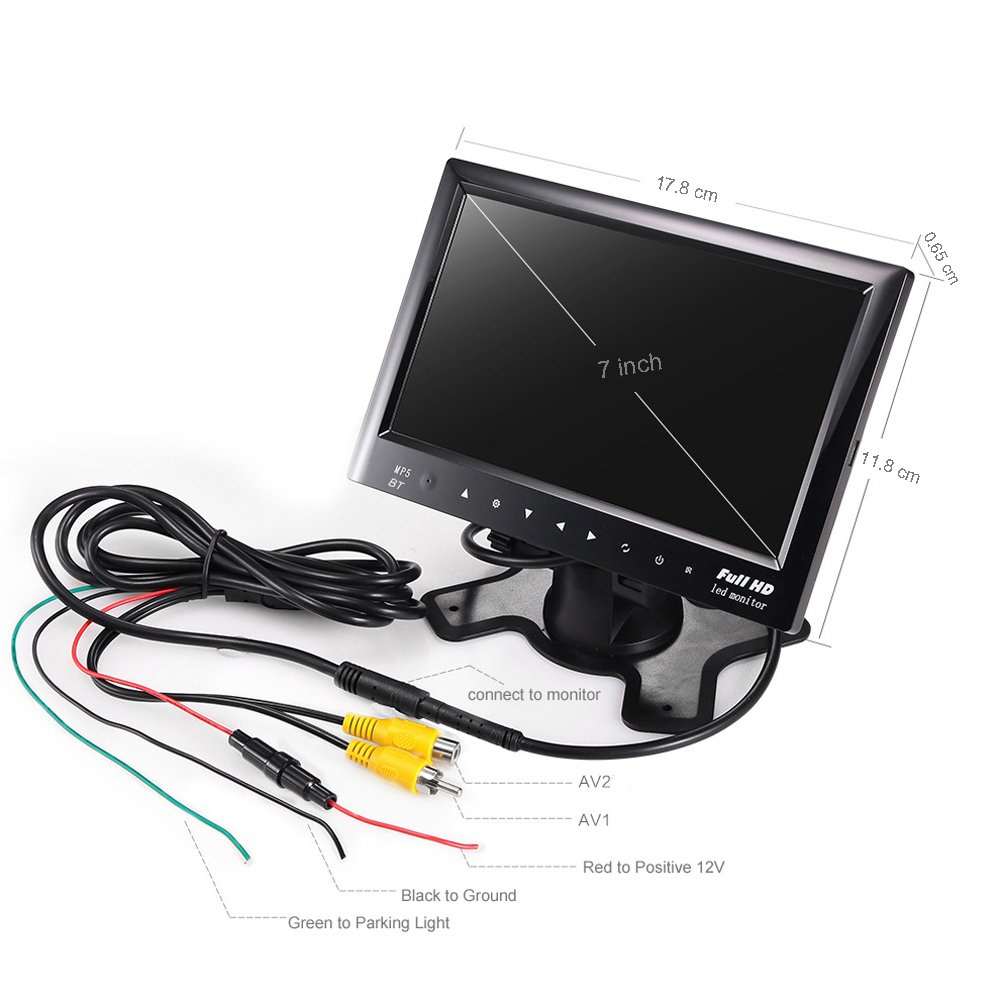 DVD 7 Inch TFT LCD Car Dashboard Touchscreen Monitor - Accessoires Auto/Moto - صورة 7