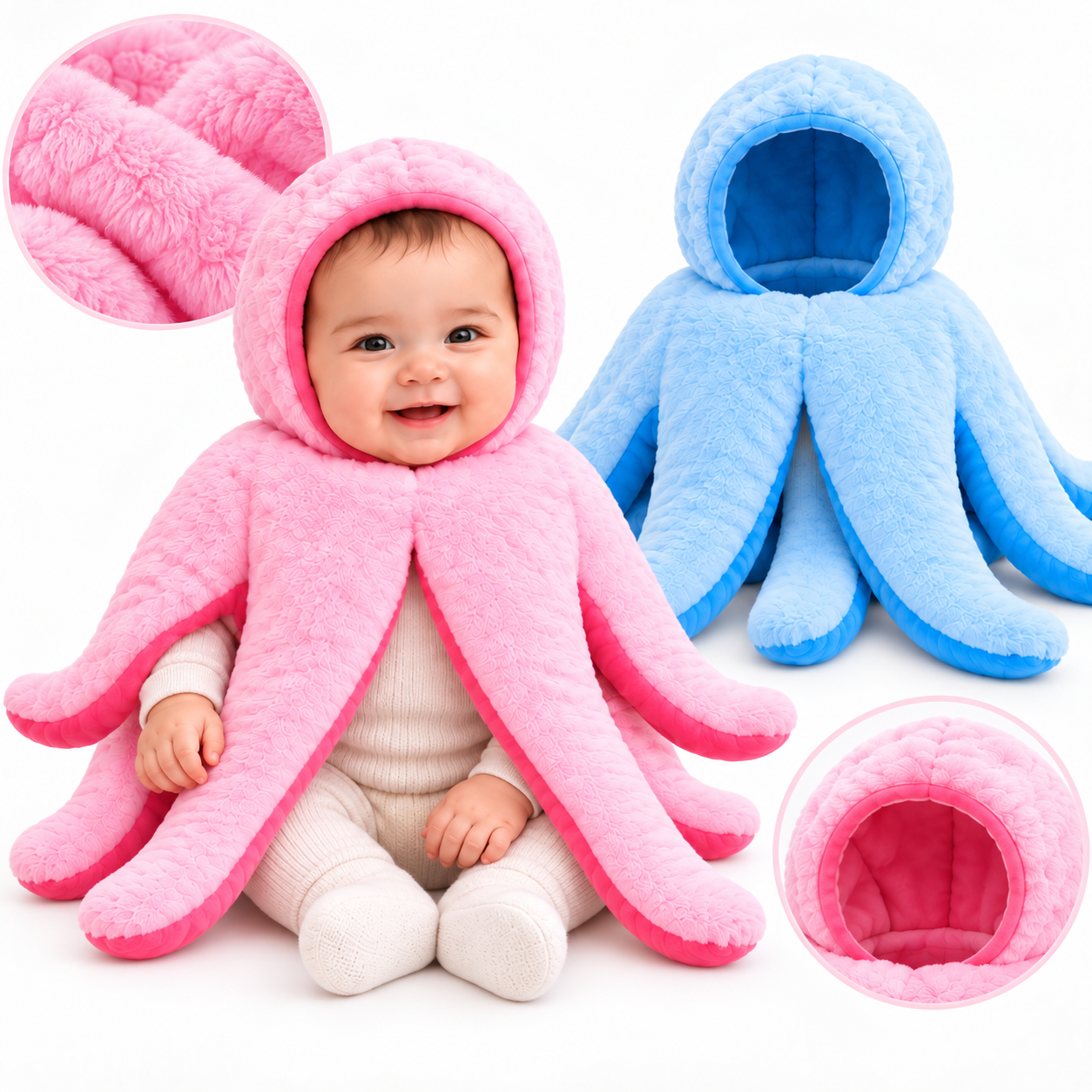 Costume Bébé Pieuvre Doux et Confortable – زيّ أطفال على شكل أخطبوط ناعم ومريح - Maternité - صورة 7