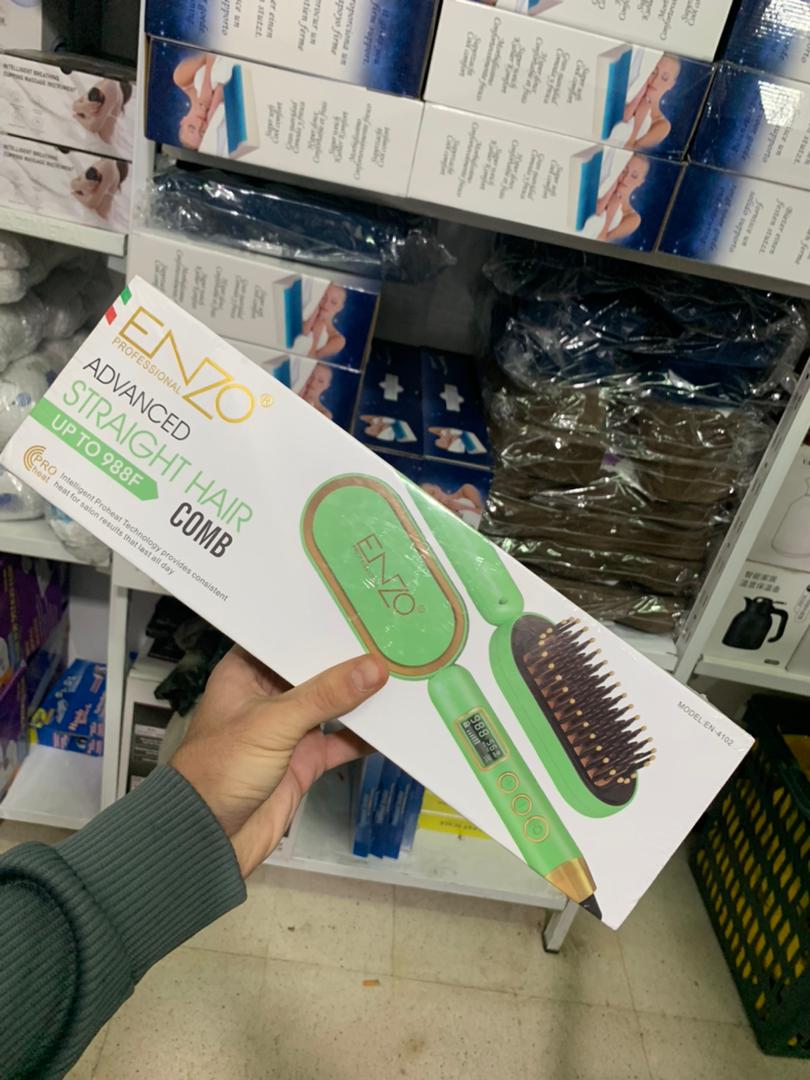 ENZO PROFESSIONAL Brosse Lissante Electrique Professional En Céramique - Soins et Beauté - صورة حقيقية 7